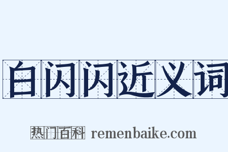 白闪闪近义词是什么意思的图片